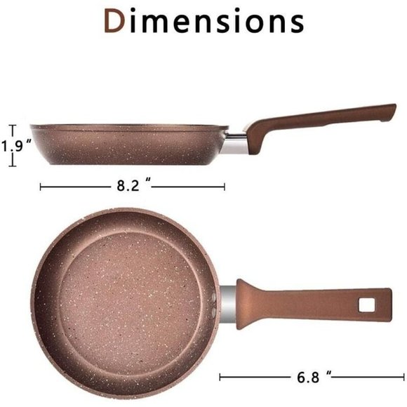 MOKIKA Frying Pan, Nonstick Skillet Pan, Cooking Pan Nonstick with Granite Stone - Picture 3 of 4
